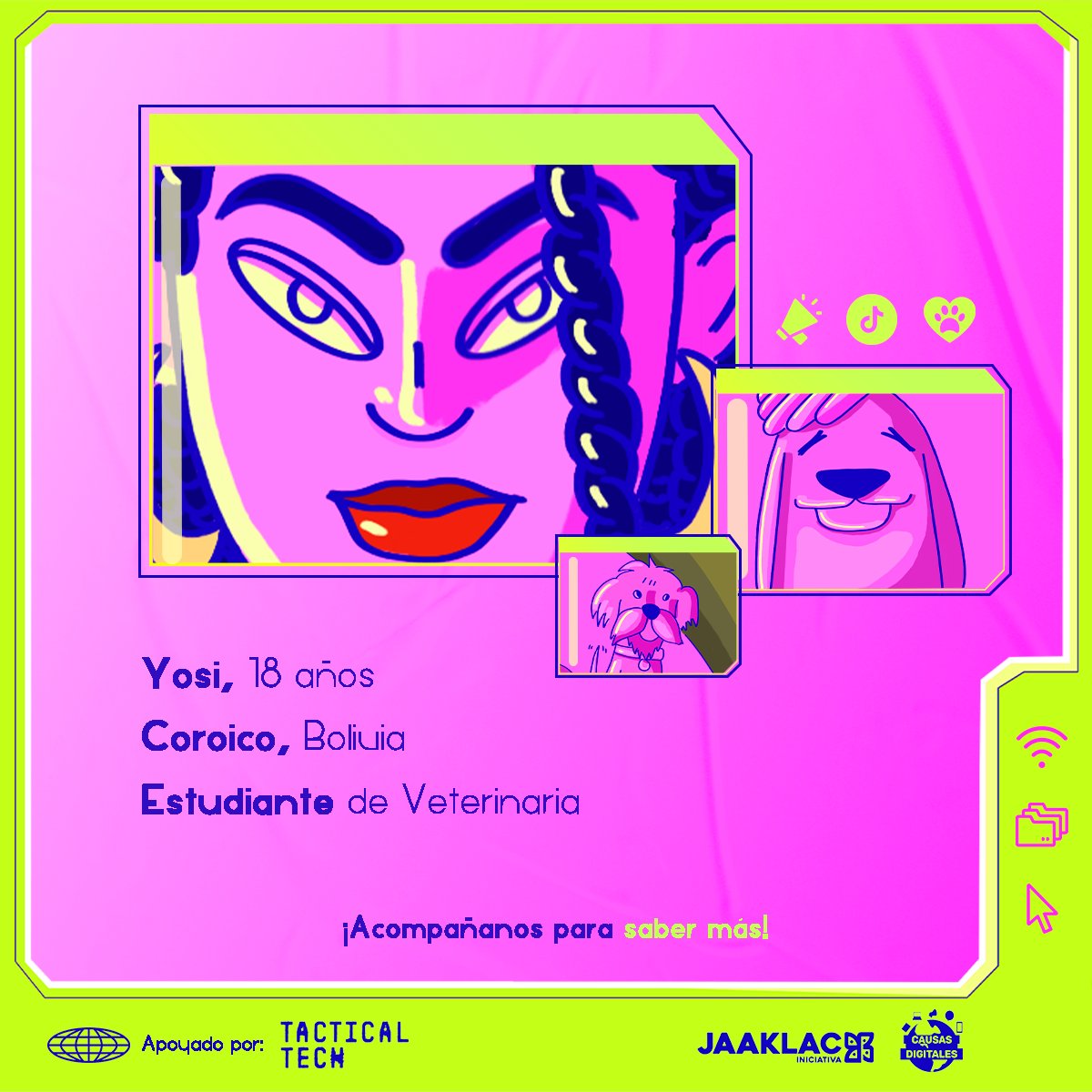 InternetBo_org's tweet photo. Nuestra amiga #Yosi quiere ayudar a mujeres a que no sufran las #ViolenciasDigitales que pasaron ellas en internet y deja algunos consejos...
Aquí puedes seguir algunos https://t.co/SfvjmHdNlO #DataDetox https://t.co/QMnHSUMVuh