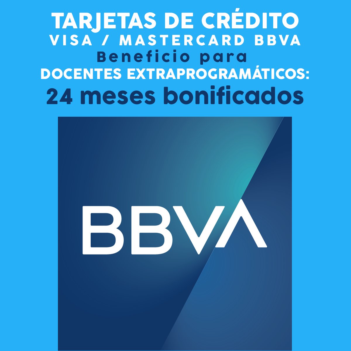 DocentesExtra's tweet photo. Compartimos esta información que nos envía BBVA, otorgando 24 meses de gastos bonificados en cuentas y tarjetas de crédito nuevas... (pueden darlas de baja, o conservarlas antes de que se terminen los dos años del beneficio)

+ info en https://t.co/My4g8q0c8r https://t.co/37makAgMee