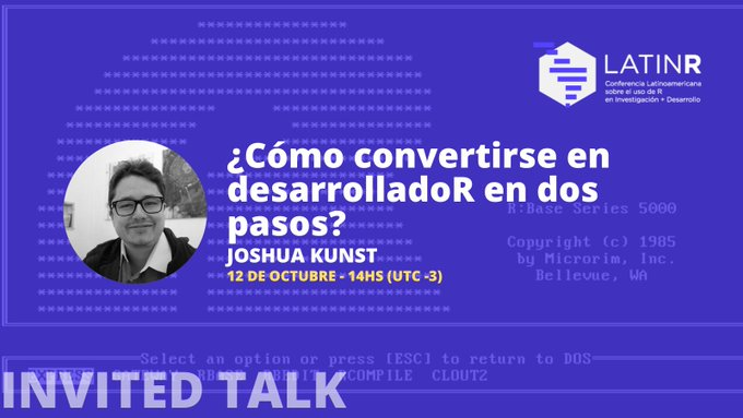 🌎 En media hora <a href="/jbkunstf/">Joshua Kunst</a> nos contará Cómo convertirse en desarrolladoR en dos pasos?

Recordá que podes sumarte al zoom (las inscripciones gratuitas todavía están abiertas) o al canal de YouTube donde estamos trasmitiendo en vivo.