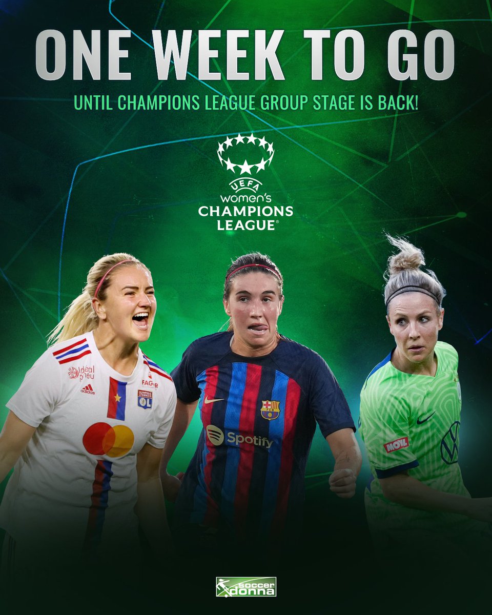 The Group Stage of the UEFA Women's Champions League starts in a week from now. Which of the clubs will make it to the quarterfinals?🧐

#uwcl #svenjahuth #lindseyhoran  #marionacaldentey
