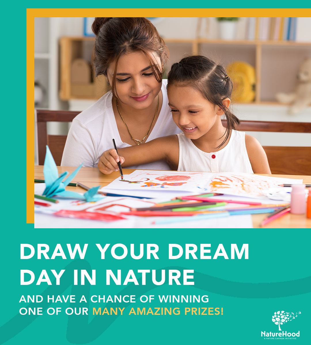 NatureCanada's tweet photo. Looking for something fun to do with your kids? Grab your art supplies and submit your child’s drawing of their dream day in nature. Your family could win that dream day, or one of our other amazing prizes! 

Submissions accepted until October 27th, 2022.
https://t.co/NYIdhQZAcV https://t.co/zFajkP7heM