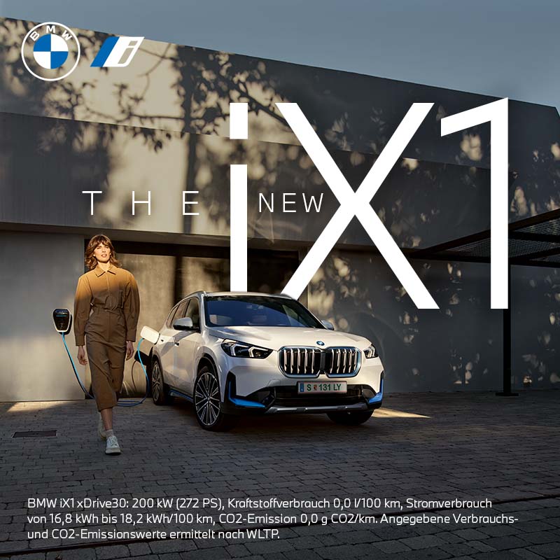 BMW_Austria's tweet photo. Der vollelektrische Allrounder. THE NEW iX1. Die hochwertige Fahrwerkstechnik des ersten vollelektrischen BMW iX1 sorgt für eine beeindruckende Harmonie aus sportlich-agilem Handling und Langstreckenkomfort.