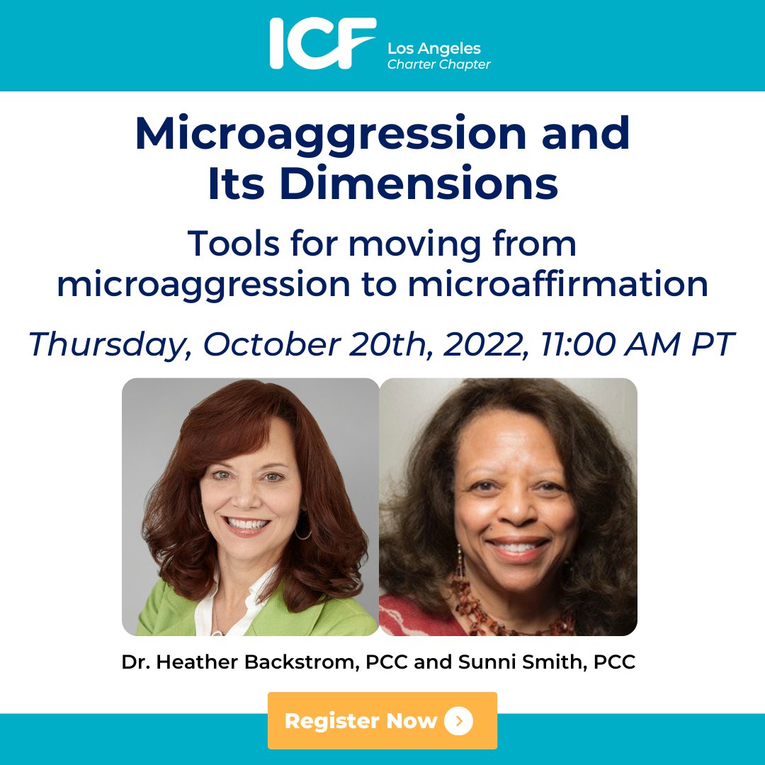 icflosangeles's tweet photo. Join us on a learning journey from microaggressions to microaffirmations. microaffirmations is aimed to evoke your awareness, enhance your coaching mindset, and cultivate trust and safety.
#microaggressions #microaffirmations #DEI #coaching
https://t.co/8qw6oN03if https://t.co/NIkZcAccuF