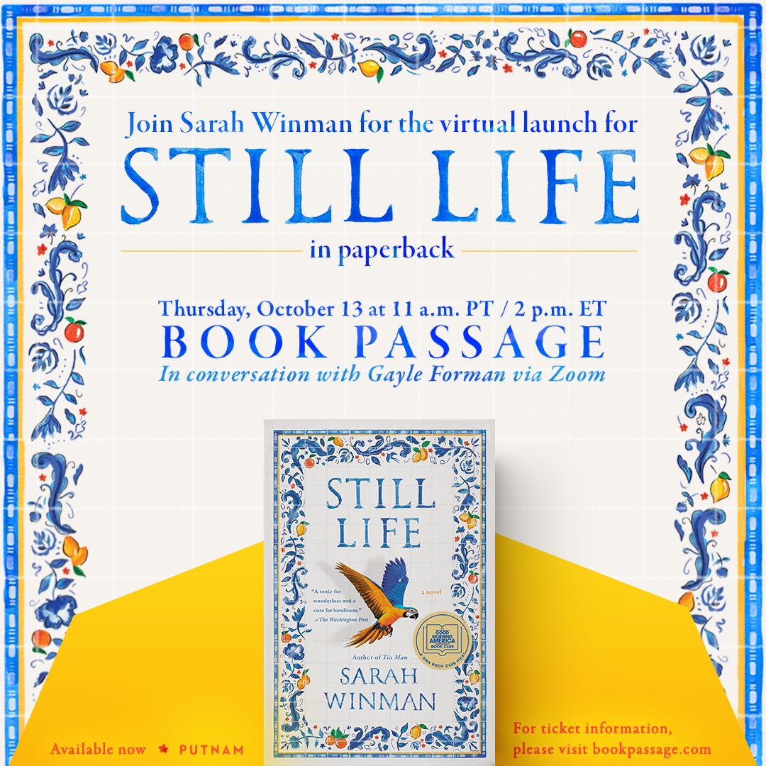 I am not sure words can express how much I love STILL LIFE by Sarah Winman but I will do my best when I celebrate the launch of the paperback of this marvel tomorrow. Join us if you can. And READ (or listen, the audio is perfection) this book! Your soul will thank you.