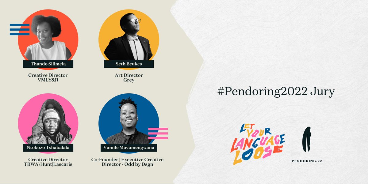 Pendoring_'s tweet photo. Meet the talented creatives making up the #Pendoring2022 jury. We’ve brought together 24 industry stalwarts and rising stars to evaluate the best indigenous language and multilingual creative content, guided by jury president Nkgabiseng Motau. https://t.co/57KDznm98U