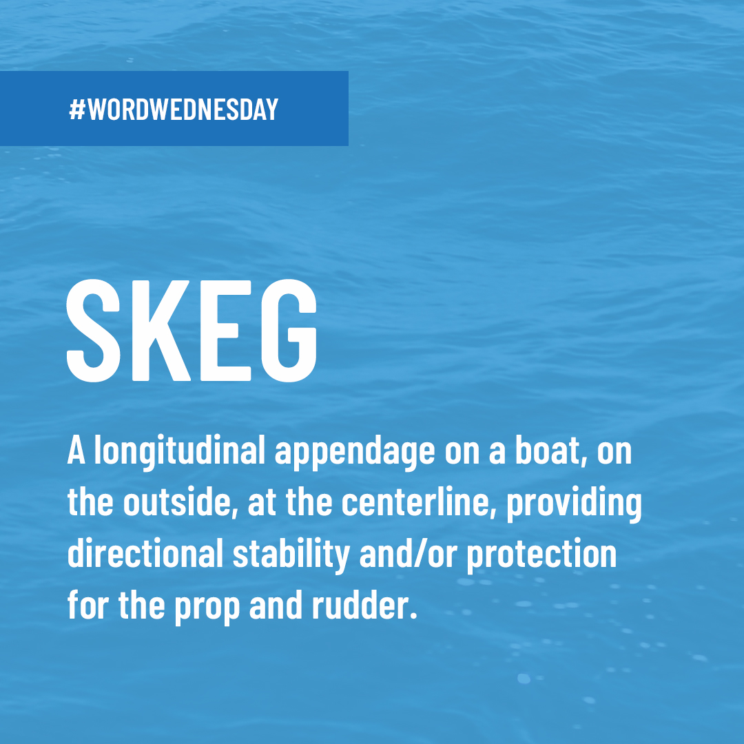 #WordWednesday: SKEG

A longitudinal appendage on a boat, on the outside, at the centerline, providing directional stability and/or protection for the prop and rudder.

#NSBoatbuildersAssociation #NSBA #NSBoatbuilders #Boatbuilding #Boats #NovaScotia #NS #CustomBoatBuilders