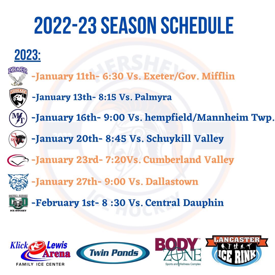 Schedule for the upcoming 2022-2023 season. #1team1mission #trojpuck