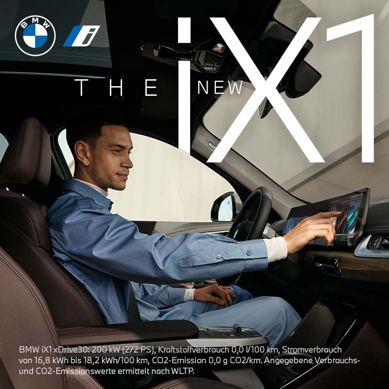 BMW_Austria's tweet photo. Erfahre ein neues Level an Komfort. THE NEW iX1. Der erste vollelektrische BMW iX1 punktet mit Aktivsitzen, optimiertem Raumkomfort und zahlreichen digitalen Services.