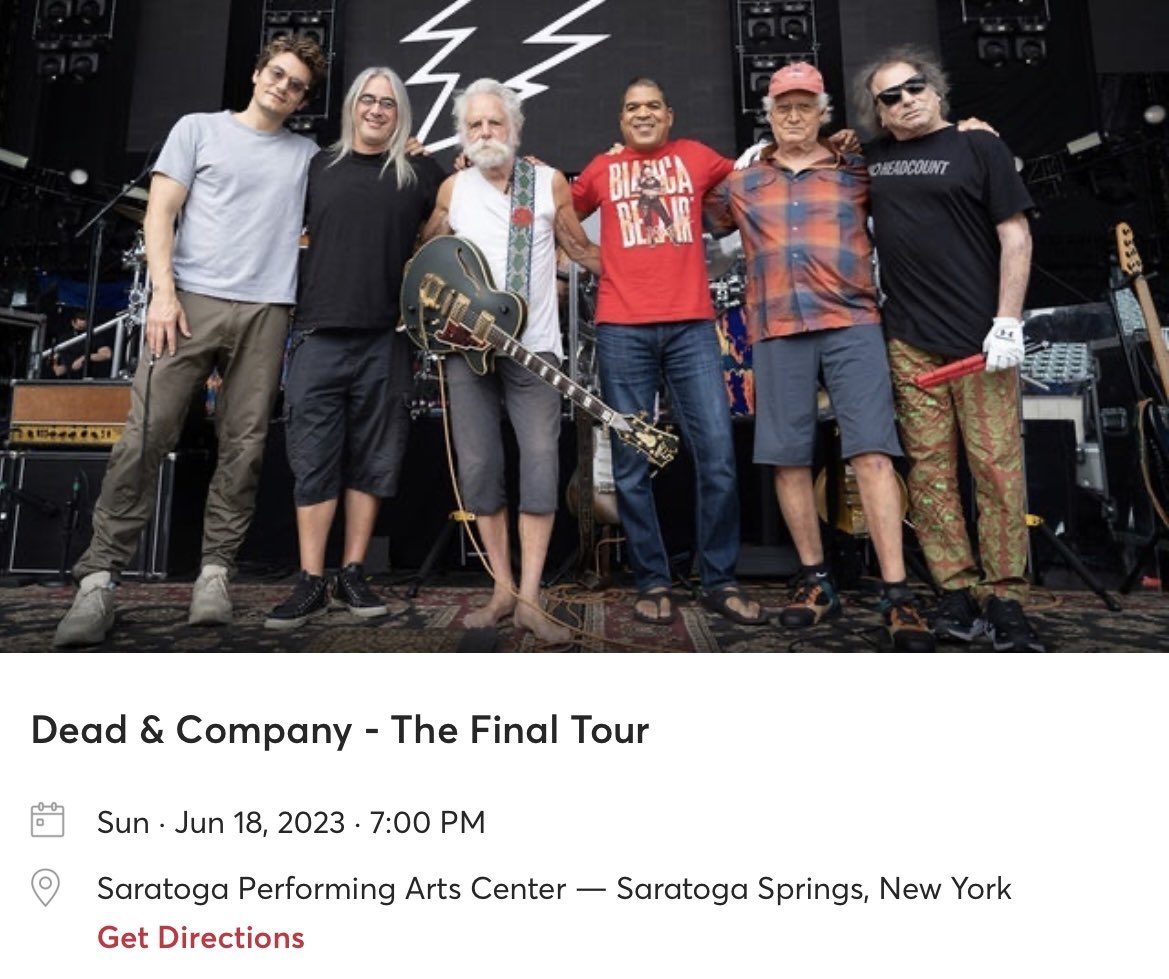 KatKramarchyk's tweet photo. It was absolute carnage in that @deadandcompany ticket line. Absolute carnage. But we made it through, and won’t miss this Sunday Funday. 

See you at SPAC, boys—and we’re bringing my dad, so buckle in! https://t.co/4qxm16NlMG