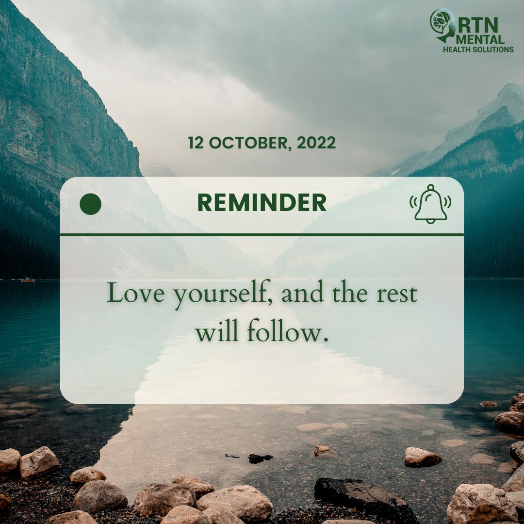 rtndiagnostics's tweet photo. Reminder: Love yourself, and the rest will follow. 💚
#wednesday #reminder #mentalhealth #mentalhealthsupport #mentalhealthmatters #mentalhealthawareness #mentalheathtips #neurodiversity https://t.co/2a7f8ZbbHE