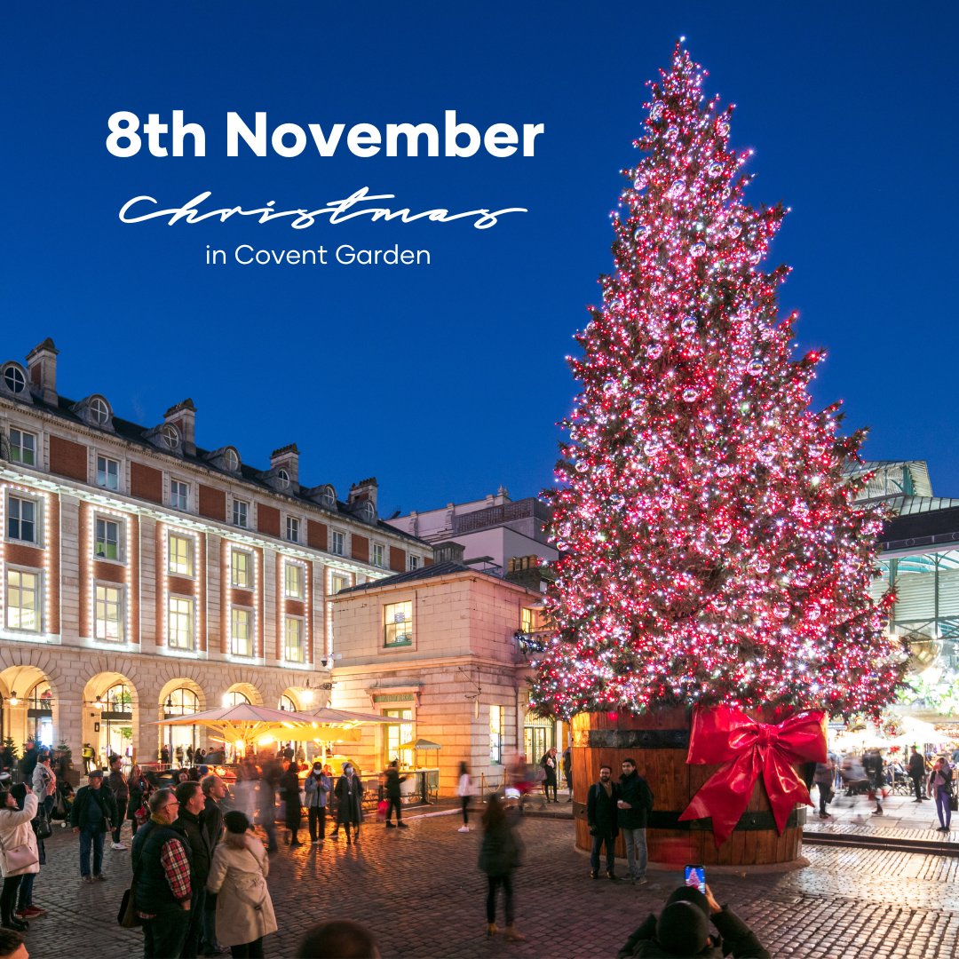 CoventGardenLDN's tweet photo. Christmas in Covent Garden arrives from 8th November🎄Kickstart that festive feeling in London’s most sparkling neighbourhood✨ 

Discover what's on this Christmas 👉 https://t.co/ht8cfdyqai https://t.co/eFBn2Ay8LC
