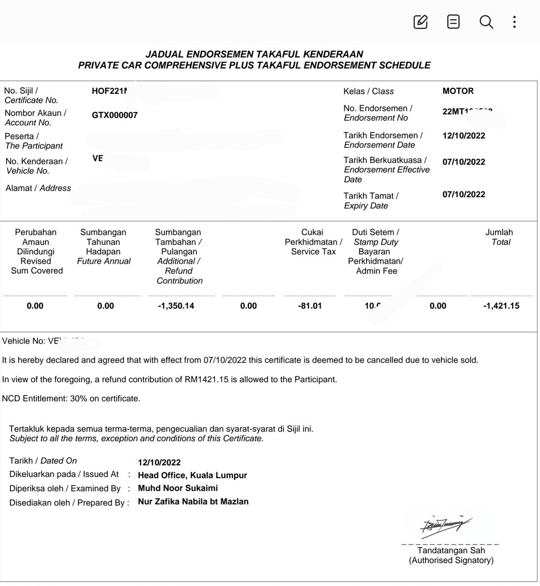 ohtweet's tweet photo. Perkara yang ramai tahu tapi selalu terlupa tentang claim semula duit insuran anda bila menjual kereta dengan roadtax belum tamat tempoh.

Kalau tak claim, biasanya memang pihak insuran akan buat senyap sahaja. Maka burn lah duit anda begitu sahaja. https://t.co/rg5FovMGip