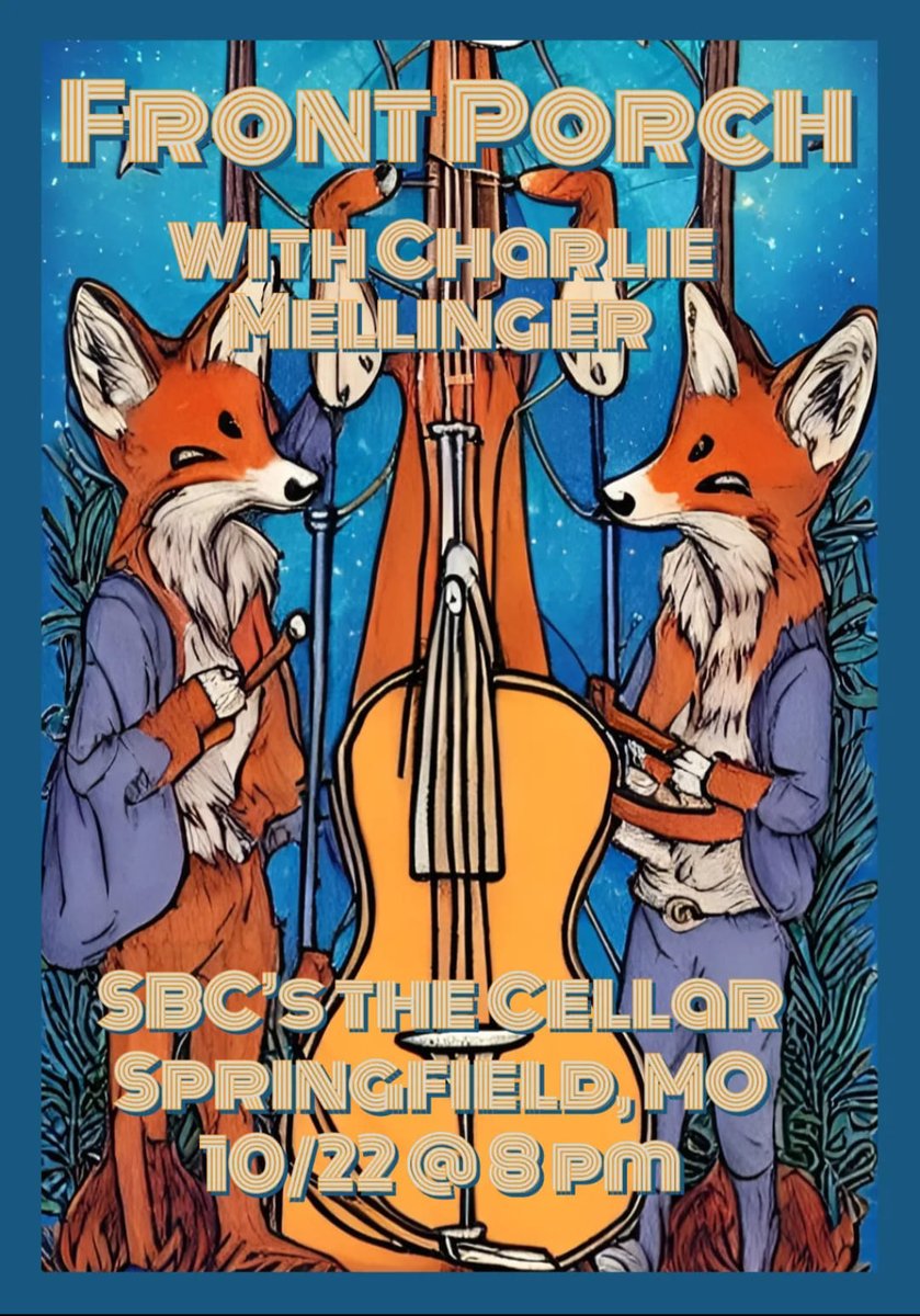 oooohhhhh buddy! We are excited for this shindig!! 🤠

Join Front Porch for their debut performance at The Cellar. They will be joined by Charlie Mellinger for a night of great live bluegrass and folk music on Saturday, October 22nd! 

Meet us there --> fb.me/e/302g7v4Hc