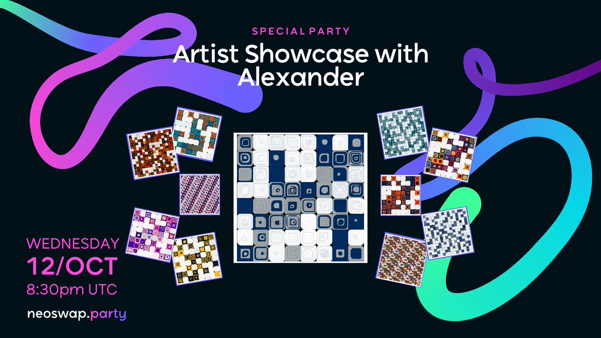 tulle_ai's tweet image. Join us today for an Artist Showcase Party with 
@alexrudloff at 8:30pm UTC

There are only 22 spots available, so save your spot!

Join here: neoswap.cc/alexander

Join our discord here: neoswap.cc/discord

See you there!