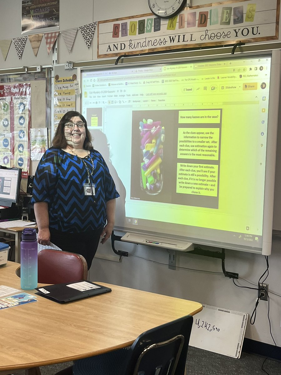 Look at Mrs.Fedkew starting her lesson with something to ignite learning! If you haven’t checked out Esti-Mysteries I highly suggest you do! <a href="/K5MathGCSD/">GCSD Elementary Math</a> <a href="/CraigHillGCSD/">Craig Hill School</a> <a href="/DFedkew/">Dena 🇺🇸☮️</a> @GCSDsuper