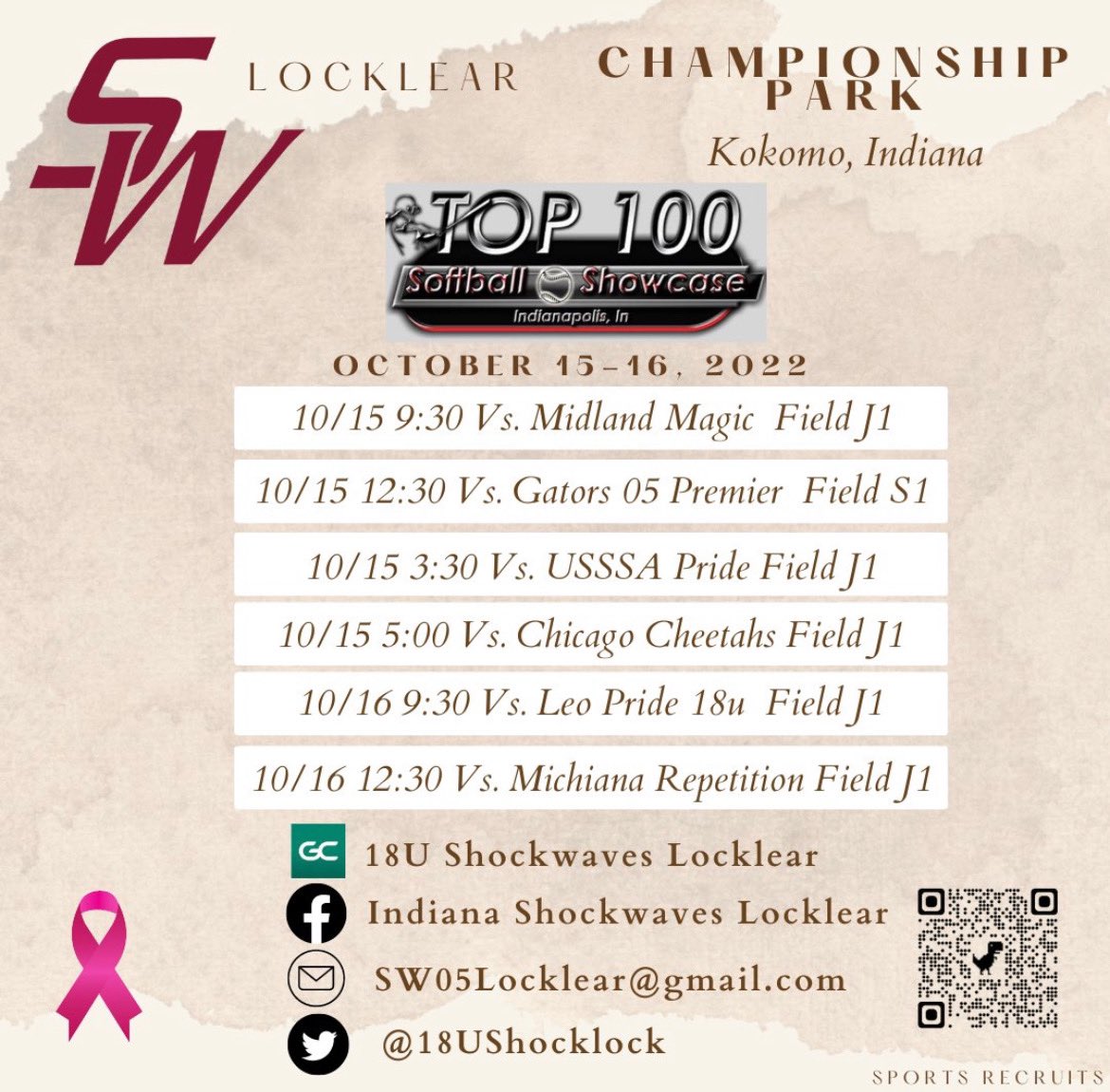 Newest schedule for Kokomo this weekend!! <a href="/18UShockLock/">Wade Locklear</a> <a href="/ICladybluesSB/">Illinois College SB</a> <a href="/mrcloe04/">🥎 Coach Cloe 🥎</a> <a href="/BradleySoftball/">Bradley Softball</a> <a href="/CoachSWillis22/">Sarah Willis</a> <a href="/Earlhamsoftball/">Earlham Softball</a> <a href="/strike3_next/">Stacey Goyette</a>