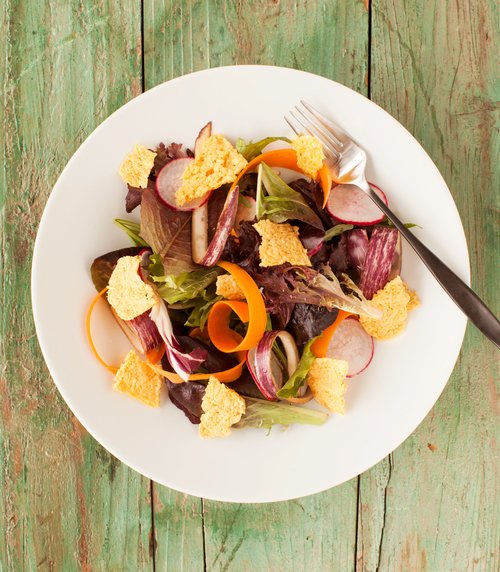 Whether you like to keep your salad simple or load it up with toppings galore, don't forget to add the Parmesan Crisps!
