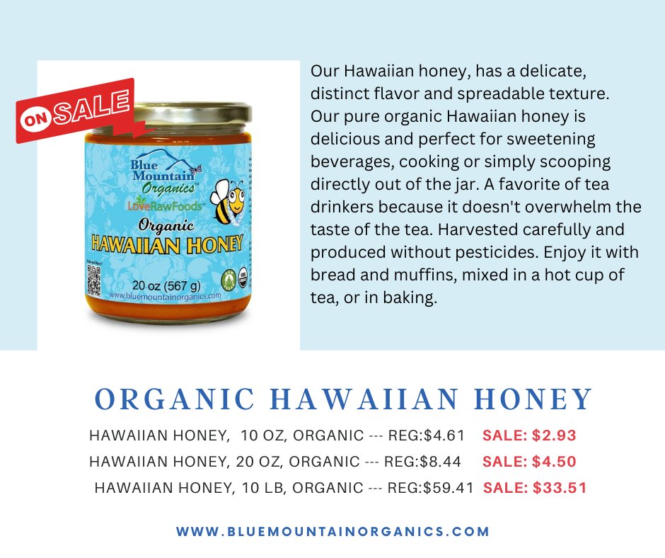 #organic #organicfoods #HealthyFood #healthylifestyle 
bluemountainorganics.com/sale.html