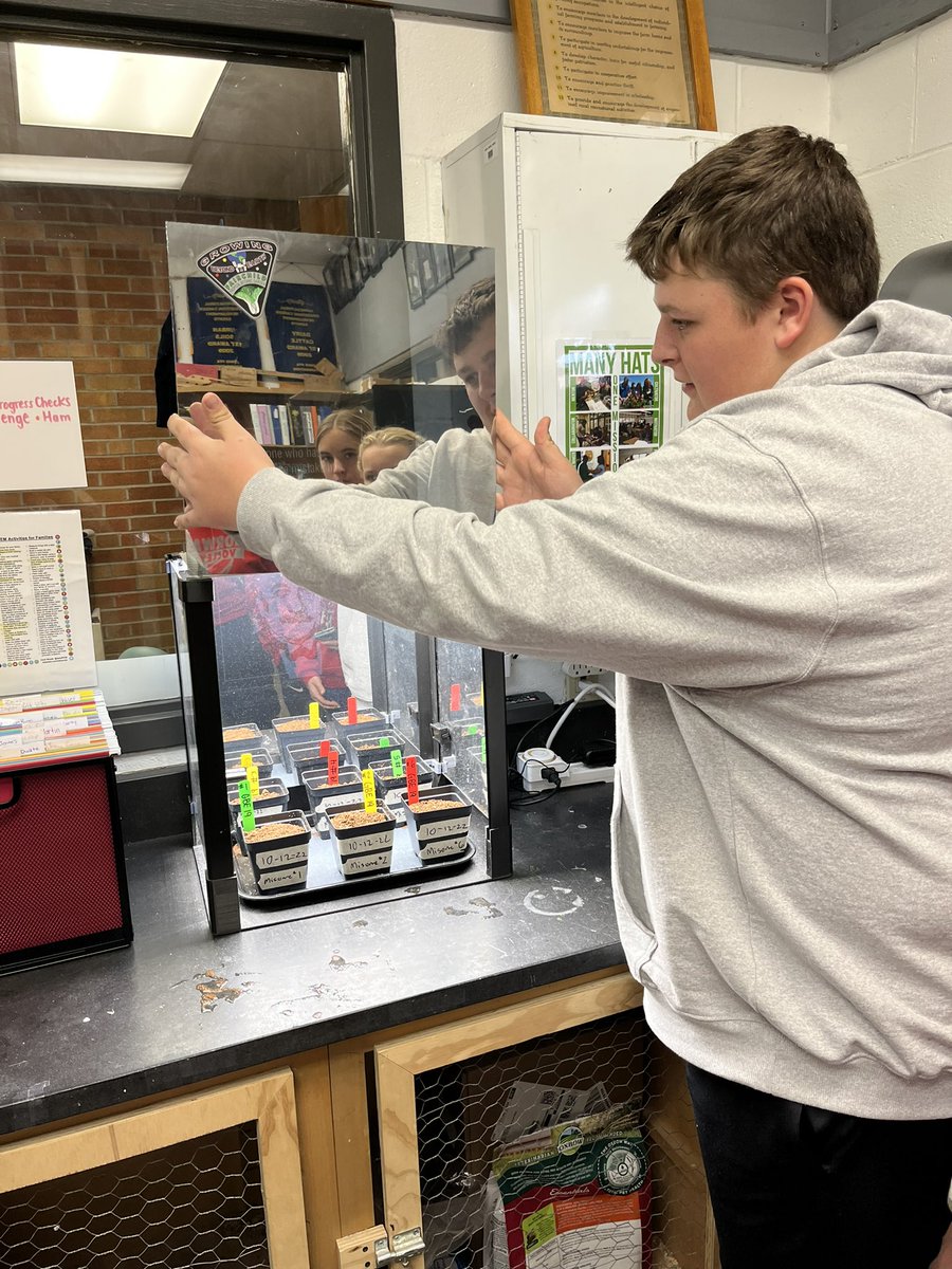 _norwayneffa's tweet photo. And just like that - our final misome seeds are planted! 6th period Planimal students completed the planting process of our misome seeds. Lead Scientists mixed our growing media while our Mission Control students recorded photos to make tweets. @GrowBeyondEarth @getMARSfarm https://t.co/jmiWLQTW8x