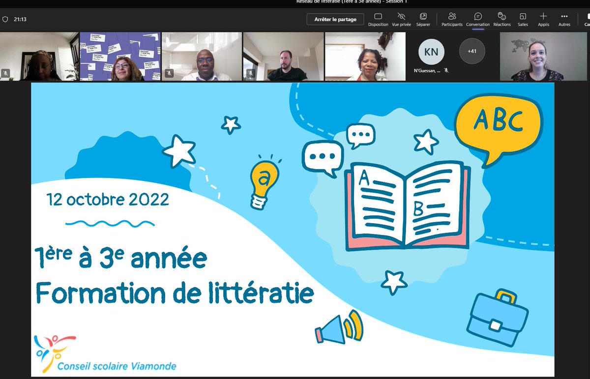 Que de joies de retrouver mes collègues enseignants du ⁦<a href="/CSViamonde/">CS Viamonde</a>⁩ pour la formation de #littératie . Toujours avec le même engagement et la même ouverture qu’on leur connaît 🥰 ⁦<a href="/sameramraneedu/">Samer Amrane</a>⁩ ⁦<a href="/AngeleRuder/">Angèle Ruder</a>⁩