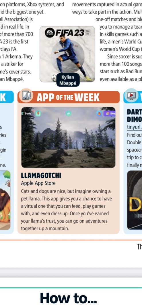 pandaworks1's tweet photo. #llamagotchi was featured in “The Week Junior”! It is a kids magazine that covers news, sports and other topics!! Super pleased to see it getting some media attention ☺️☺️☺️ https://t.co/bKfDD8Bjew