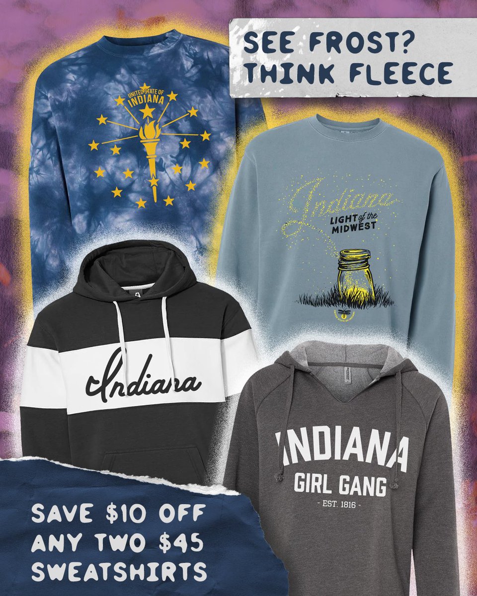 Temperatures are dropping across the state. But it snow big deal, we’re used to worse. But to ease the transition into frosty autumn mornings, save $10 off any two (2) $45 USI sweatshirts. Snag something warm for yourself and a friend - bit.ly/usi-fleece