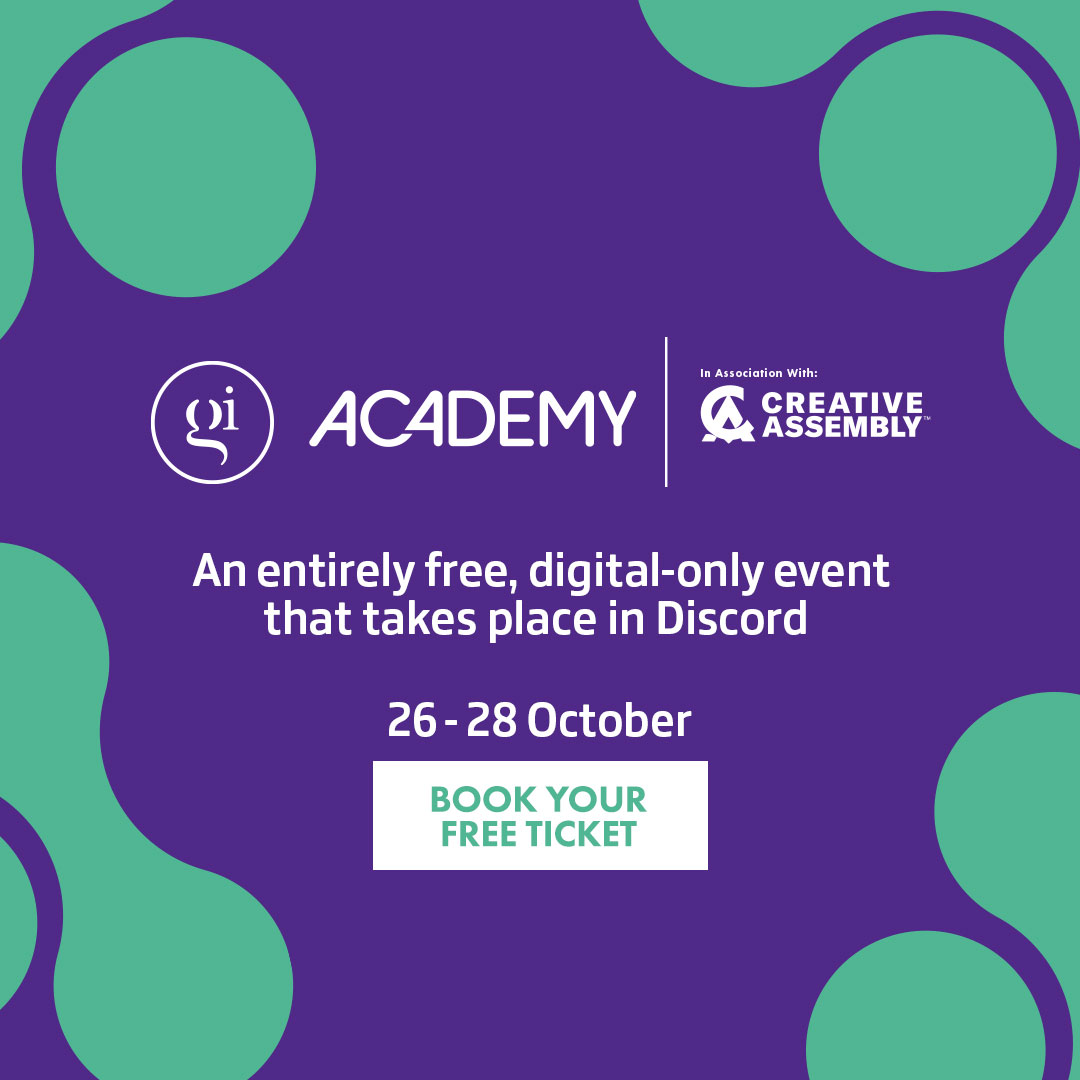 GIBiz's tweet photo. ‘Interested in a career in games? Want to chat with industry professionals? Join us on 26th – 28th October!

#GIBizLiveAcademy, in association with @CAGames, is a free online career fair dedicated to helping students and grads. 

Register now: https://t.co/QTYW37Mrbk https://t.co/9VC2UbpmuX