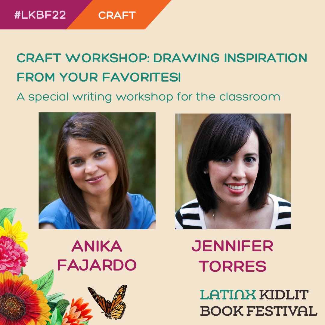 anikawriter's tweet photo. It's @LatinxKidLitBF week! 

Teachers: don't miss our writing wksp with Jennifer Torres on drawing inspiration from your favorite books and movies. Watch live at 11EST Fri or watch the recording later: https://t.co/AhV4vIRtV5 #teachers #latinxheritagemonth #readlatinx https://t.co/Y3V5PLu9uI