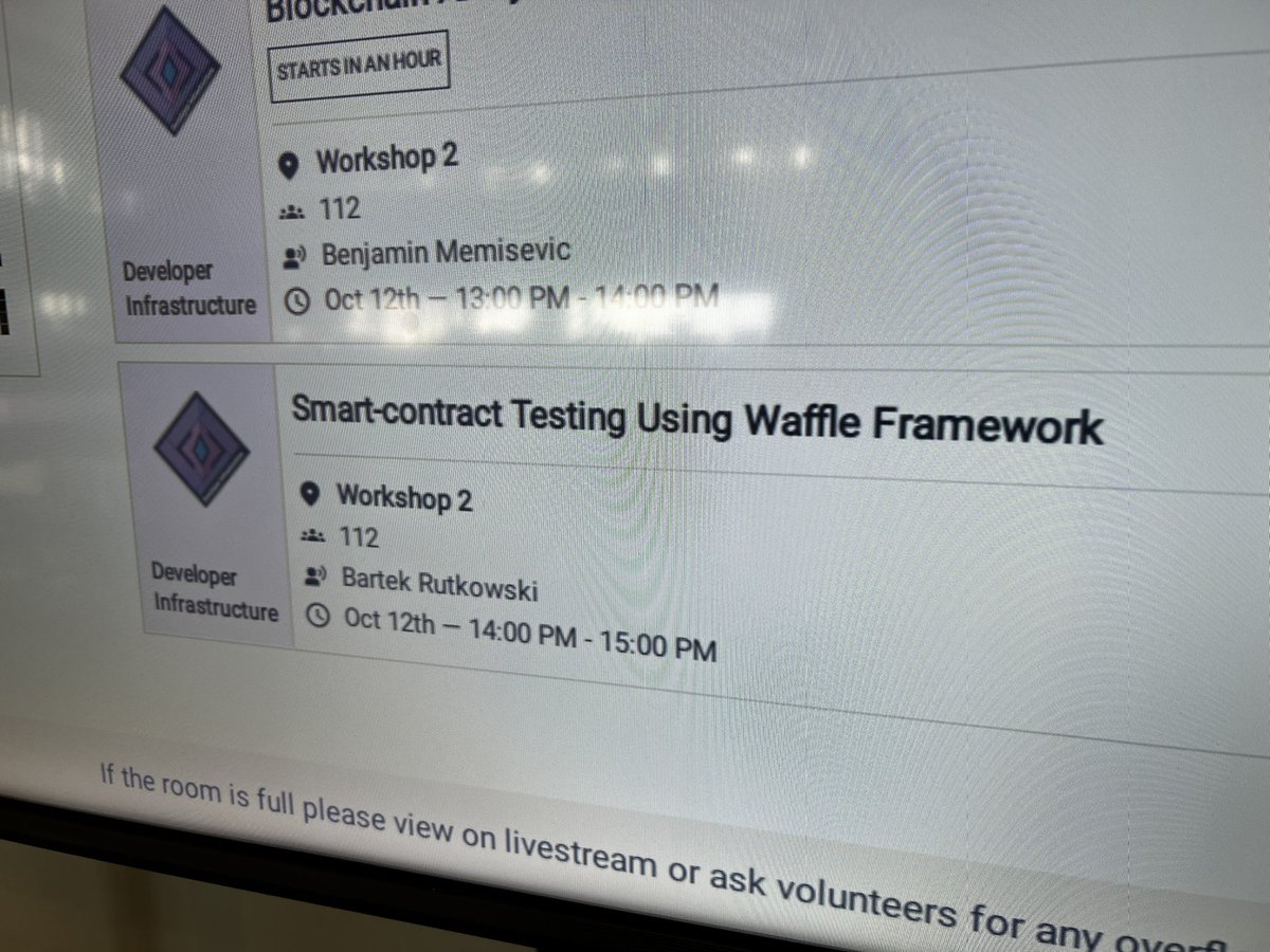 Soon at <a href="/EFDevcon/">Ethereum Devcon</a> 😁
If you want to learn how to write smart contract tests with an OG Waffle library, then you have to join me!
