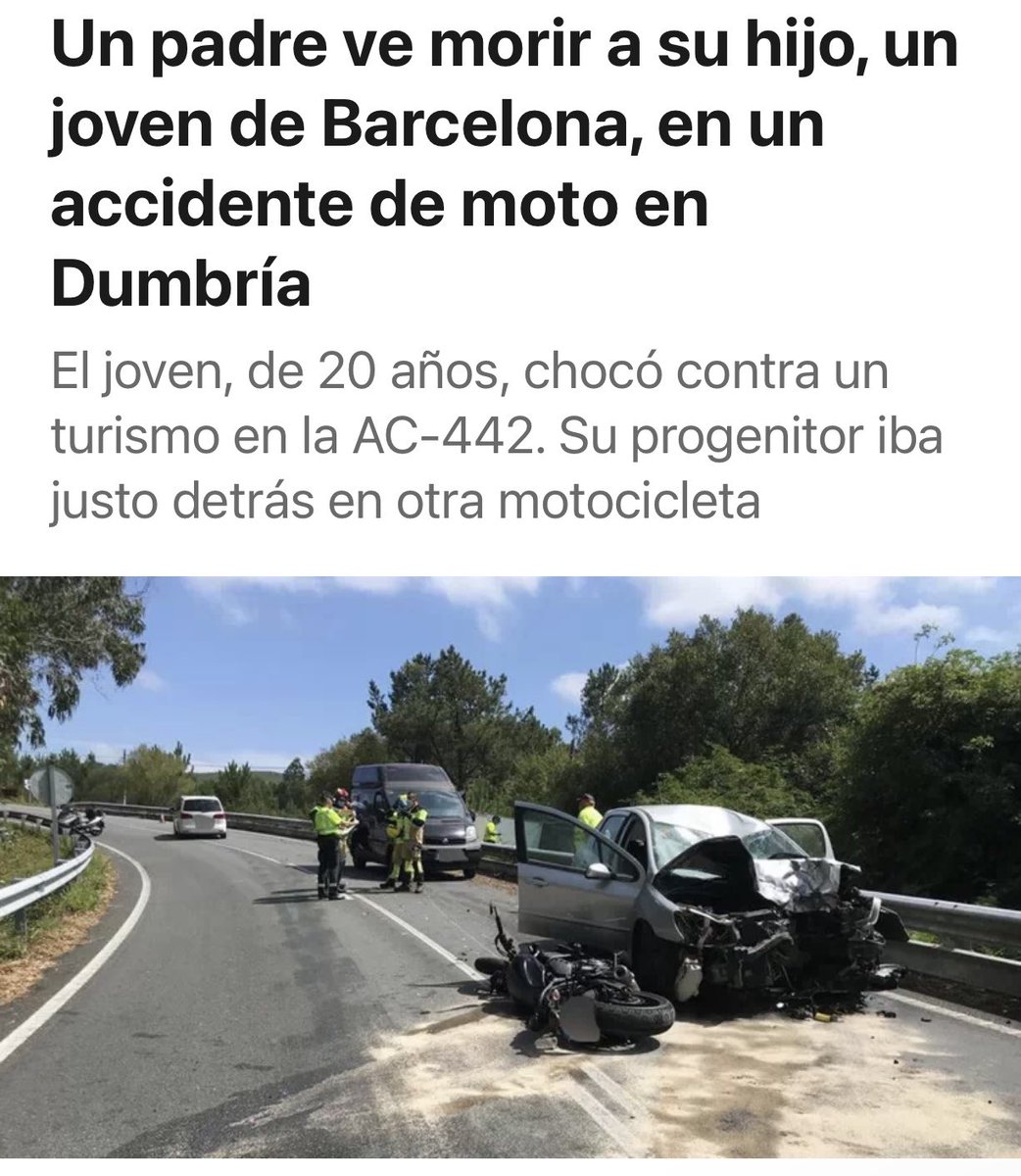 rosanesfiguerol's tweet photo. Necessito que m’ajudeu.Falta poc pel judici del meu fill. La fiscal considera que no pot demanar Homicidi imprudent greu perquè no hi va haver conducció temerària. Motiu? Q l’homicida va frenar quan va veure la primera corba. Circulava a 130 per una carretera de 70. https://t.co/G24cCnRXaL