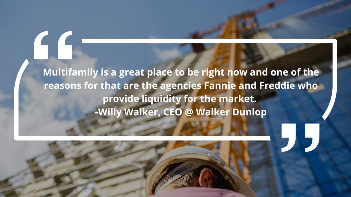 Looking for the pulse on the #CRE multifamily market? Listen to this interview with <a href="/WalkerDunlop/">Walker & Dunlop</a> CEO 
<a href="/willywalk/">Willy Walker</a> on <a href="/CNBC/">CNBC</a> with <a href="/davidfaber/">David Faber</a> discussing the current financing ecosystem. There's a lot packed into this 6 minute discussion! youtube.com/watch?v=LxBPMf…