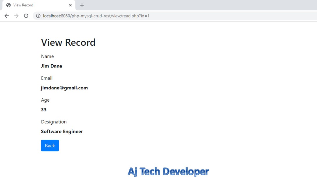 AjTechDeveloper's tweet image. Learn #php @official_php, #MySQL @MySQL integration, #API and #CRUD operations in simple steps at #SoftwareDeveloperCentral with end to end working code in #GitHub: softwaredevelopercentral.blogspot.com/2022/09/php-my…
