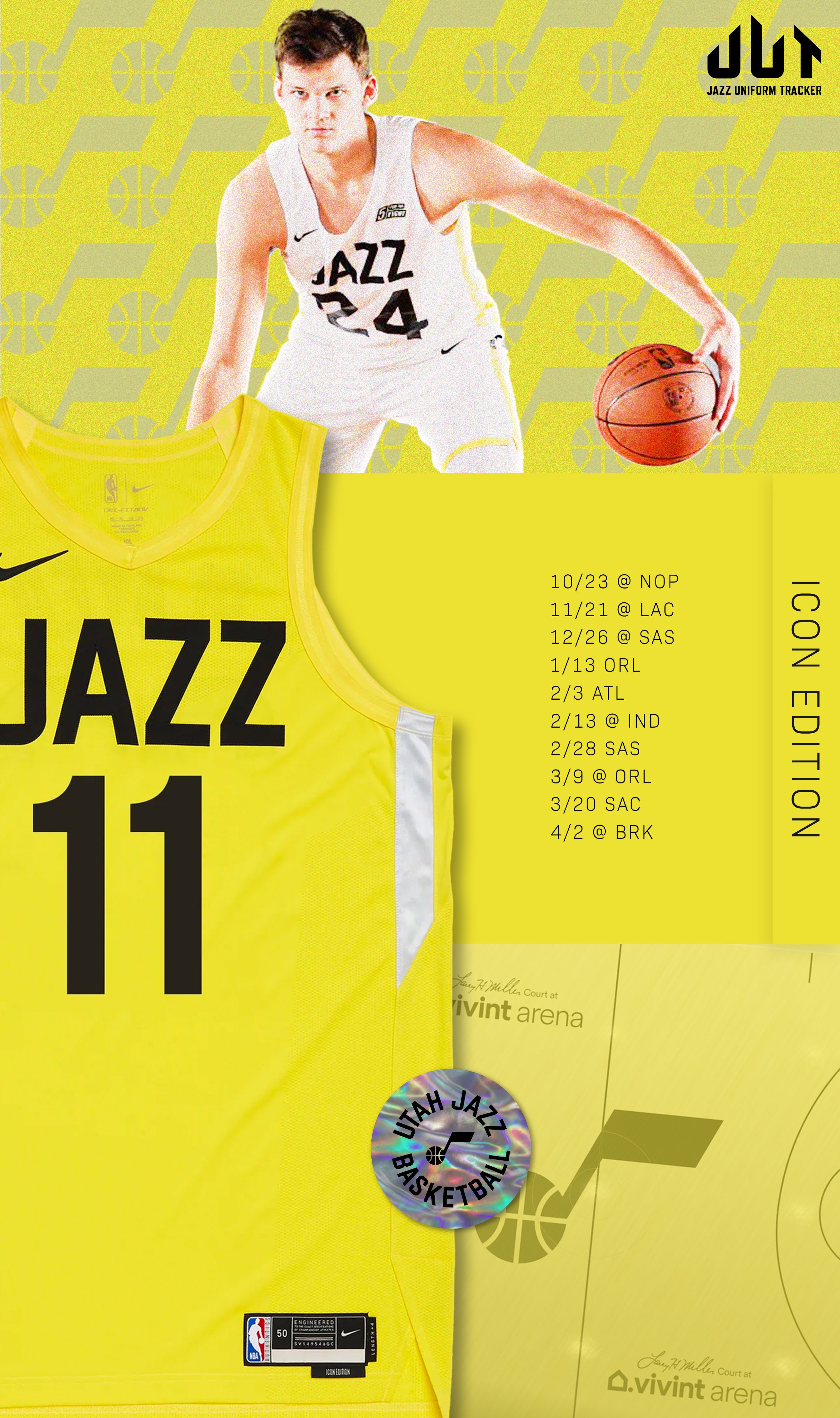 Jazz Uniform Tracker on X: 🚨BREAKING🚨 The @utahjazz schedule for the  upcoming season has been released 😍 #TakeNote  / X