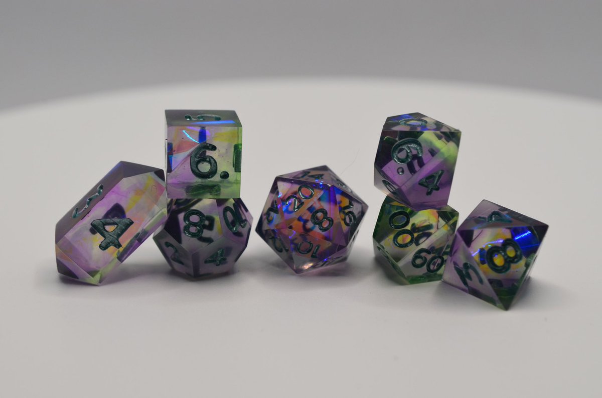 rollwadventure's tweet photo. Just made the tiniest #Dunamancy set! #dnd #handmadedice #dice #dicemaker https://t.co/N4KodWGfel