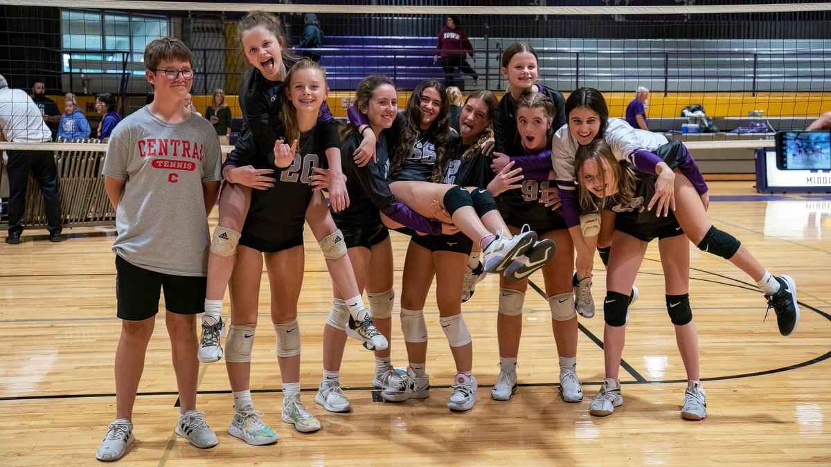 Check it out! One of our @NCJHlightning 8th Grade teams finished the season undefeated and as Conference Champs! Can’t wait to see each of them in a Liberty jersey next year. Congratulations girls! ⚡️🏐