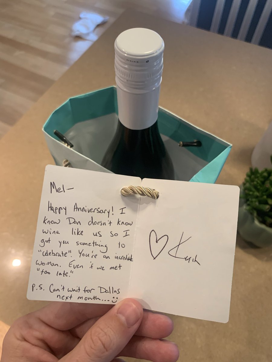 My wife’s coworker Kevin is legit the best dude on the planet. Got us a $400 bottle of wine for our anniversary. (I didn’t like it but I’m not really a wine guy)