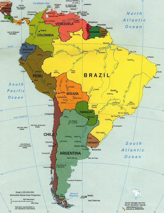 Queremos que descargues o compartas en tus redes sociales el verdadero mapa de Suramérica. Que se inunde en internet! Que lo usen en escuelas y universidades ¿Nos ayudas? #12Oct #MiMapa #EsequiboEsVenezuela #TigriIsVanSuriname