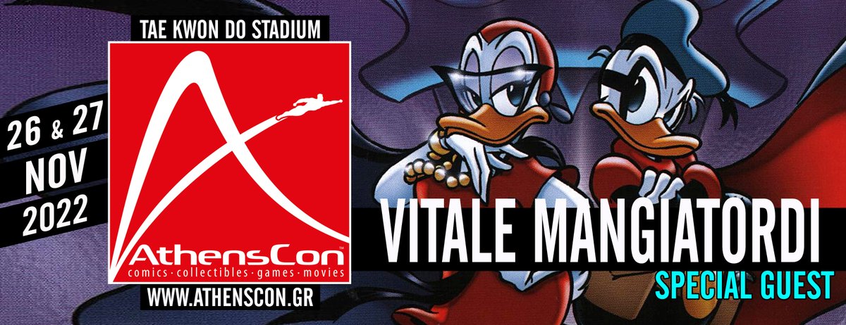 Italian maestro of Disney comics Vitale Mangiatordi has been added to this year's special guest roster.
athenscon.gr/2022/10/12/vit…
#AthensCon #AthensCon2022 #SpecialGuest #VitaleMangiatordi #Disney