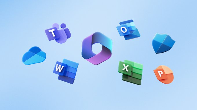 Microsoft 365 and apps logos. 