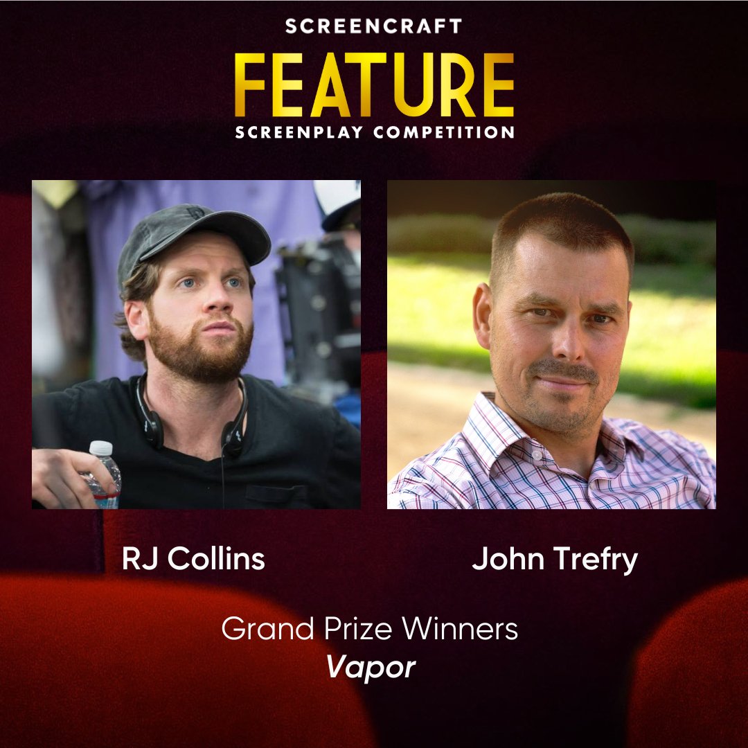 screencrafting's tweet photo. 🏆 Congratulations to the 2022 ScreenCraft Feature Competition Winners! 🏆
Big Sisters by @sandergusinow
Vapor by @rjcollins1 and @johntrefry
Kiss of Darkness by @mmcclung

Get all the details in our blog: https://t.co/4m88XaLcyg https://t.co/895U360Zlo