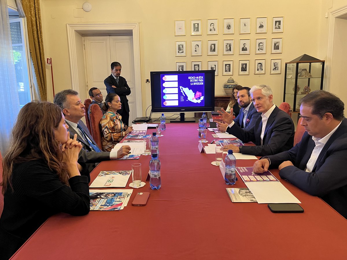 Me reuní con miembros de la Asociación Económica de México en Italia @Economiaim, para promover al #Edoméx como un destino idóneo para nuevas inversiones que generan empleos.