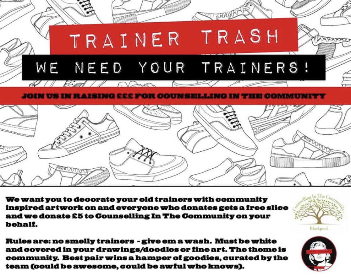 Look at what the amazing people <a href="/DirtyBlondesBpl/">Dirty Blondes</a> are doing for <a href="/CITCCharity/">Counselling In The Community</a>… So get your old trainers out and have a slice of their amazing pizza 🍕😍💚🙏