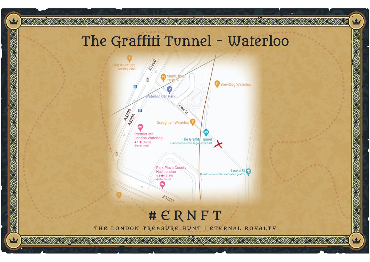 radekkhavel's tweet photo. Our FINAL location!🗺️

Hidden on the walls of #London's largest #GraffitiTunnel, can YOU find Eternal Royalty?👑

📍Leake St Arches, Waterloo

You know the drill..Snap &amp; Tweet w/ #ERNFT 🏆

#NFT #NFTCommunity #LeakeStreet #ETH #EthGiveaway #NFTGiveaways #WLGiveaway #MintingSoon https://t.co/R2jFRHFK55