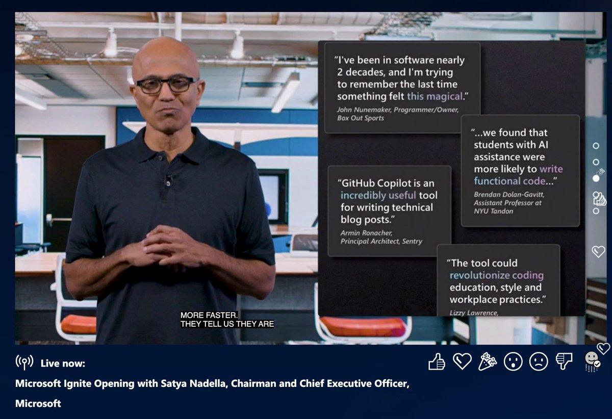 Noticed a strangely familiar name during <a href="/satyanadella/">Satya Nadella</a>'s Ignite keynote today ;)