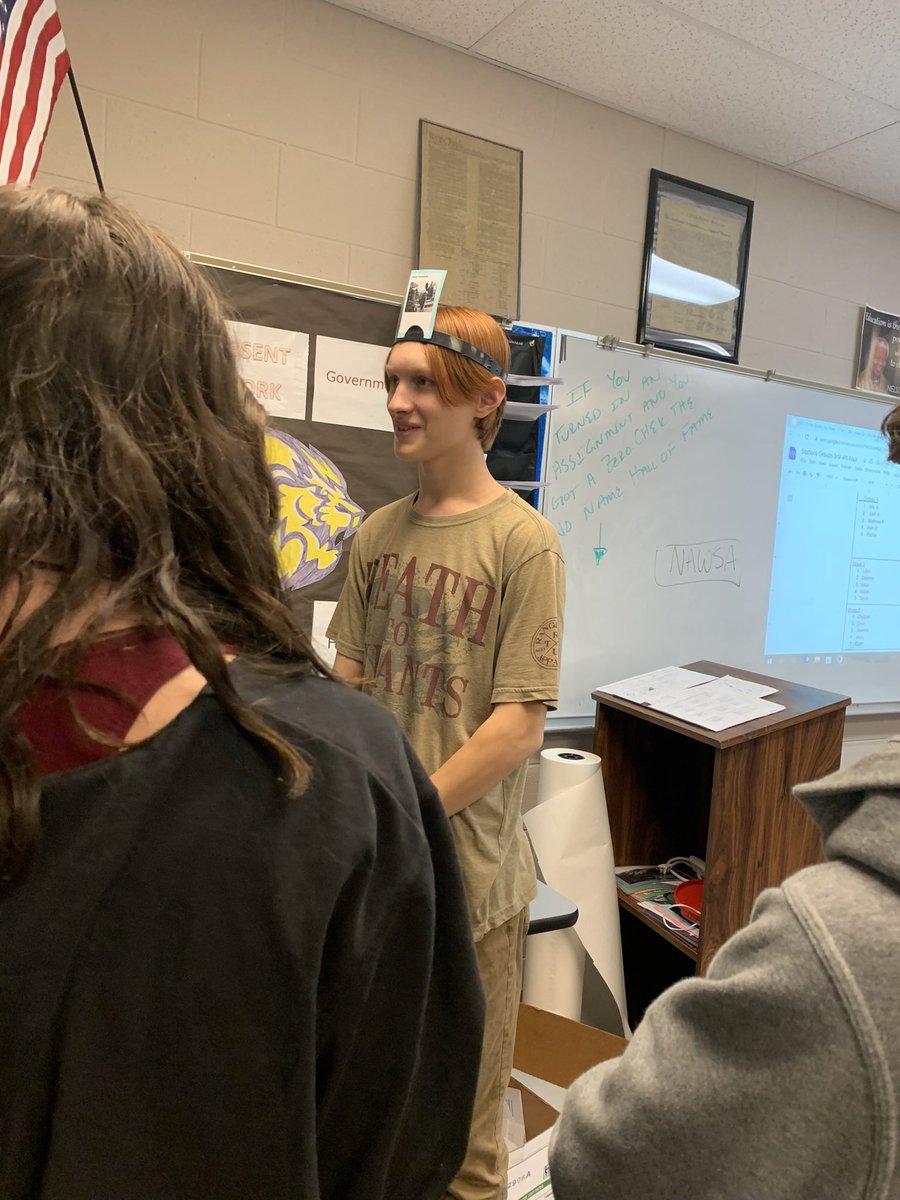 MsAlberty's tweet image. Today we played “ Progressivism” hedbandz to review famous figures of the Progressive unit ! #UDL #engage