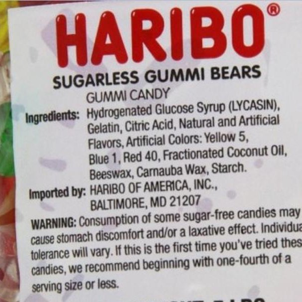 Discontinued Foods! on Twitter "Haribo Sugarless Gummi Bears (circa