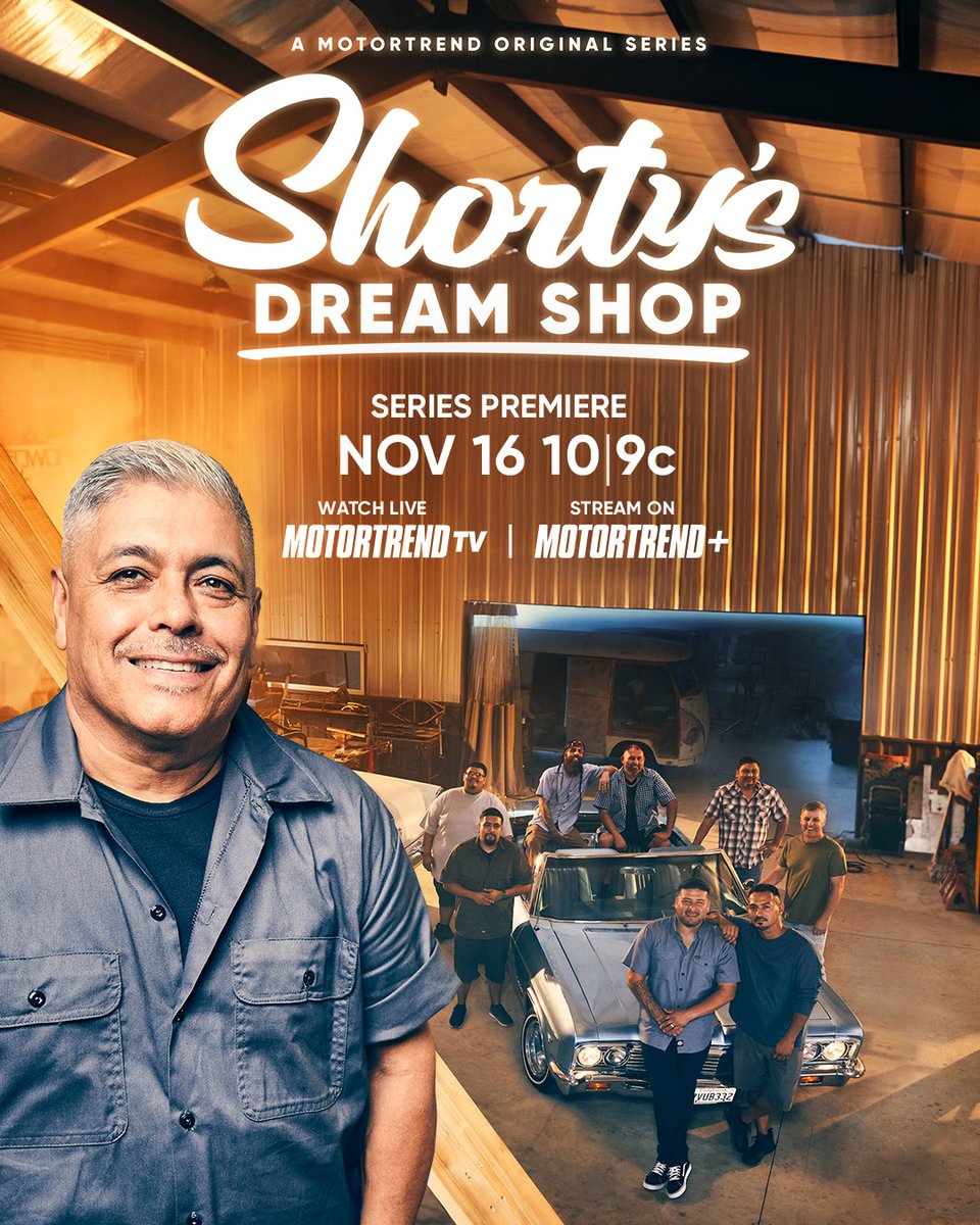 Restoring classic cars is more than just a job for @Short__Dawg and his crew. Shorty’s Dream Shop premieres Nov 16 on MotorTrend TV and MotorTrend+.