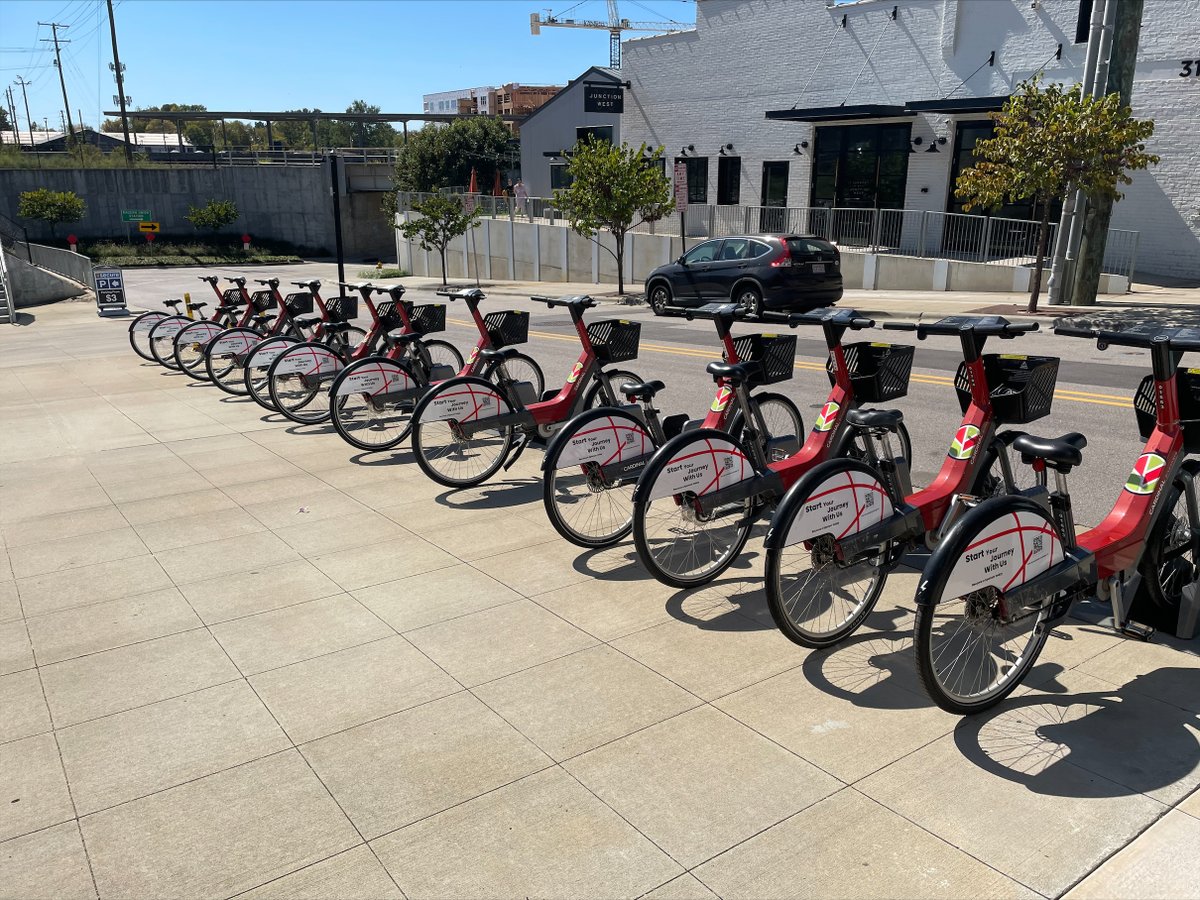 GoRaleighNC's tweet image. Enjoy the beautiful weather while on a bike ride. What would make it even better? If you didn’t need to pedal as much! Raleigh has 32 Cardinal Bikeshare stations. Each station has E-bikes with pedal assist, great for those tough up hills. Learn more visit: cardinalbikeshare.com