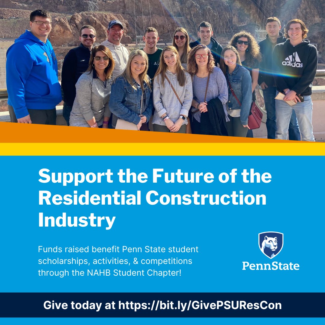The opportunities that students receive for real world experience in the residential construction industry is invaluable! Join me in supporting them. Give today at bit.ly/GivePSUResCon