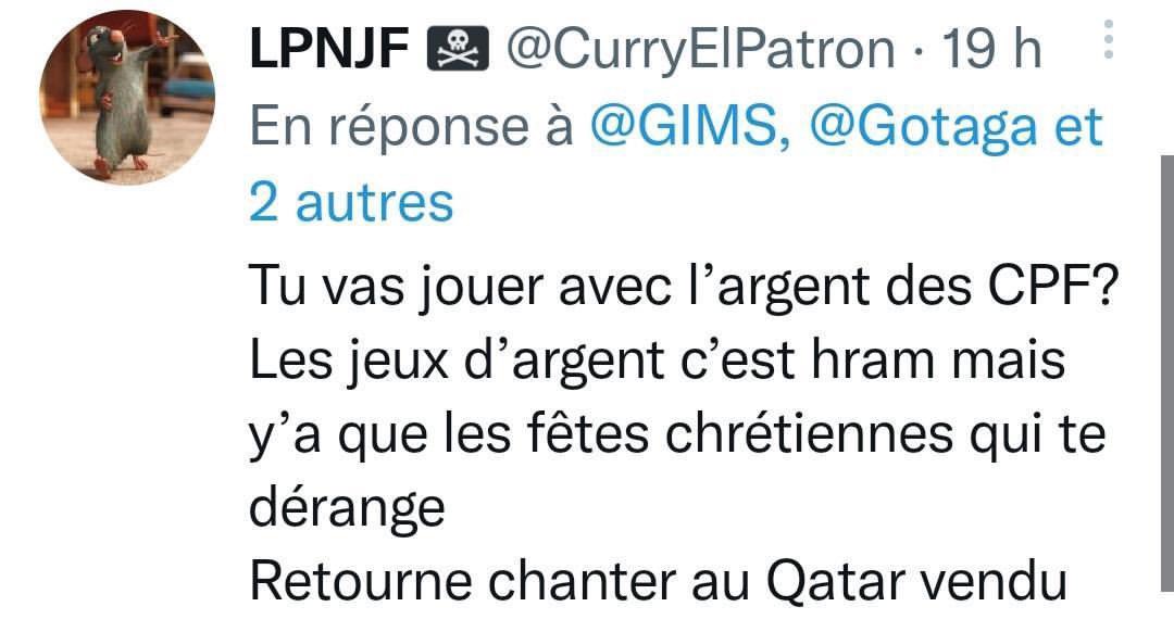 booba's tweet image. Ça y est il est terminé. Le grand musulman donneur de leçons. Il est à sec. @gims